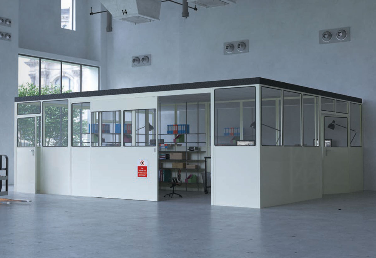 Single skin glazed partitioning