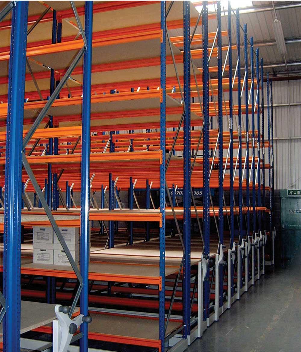Chassis mobile shelving