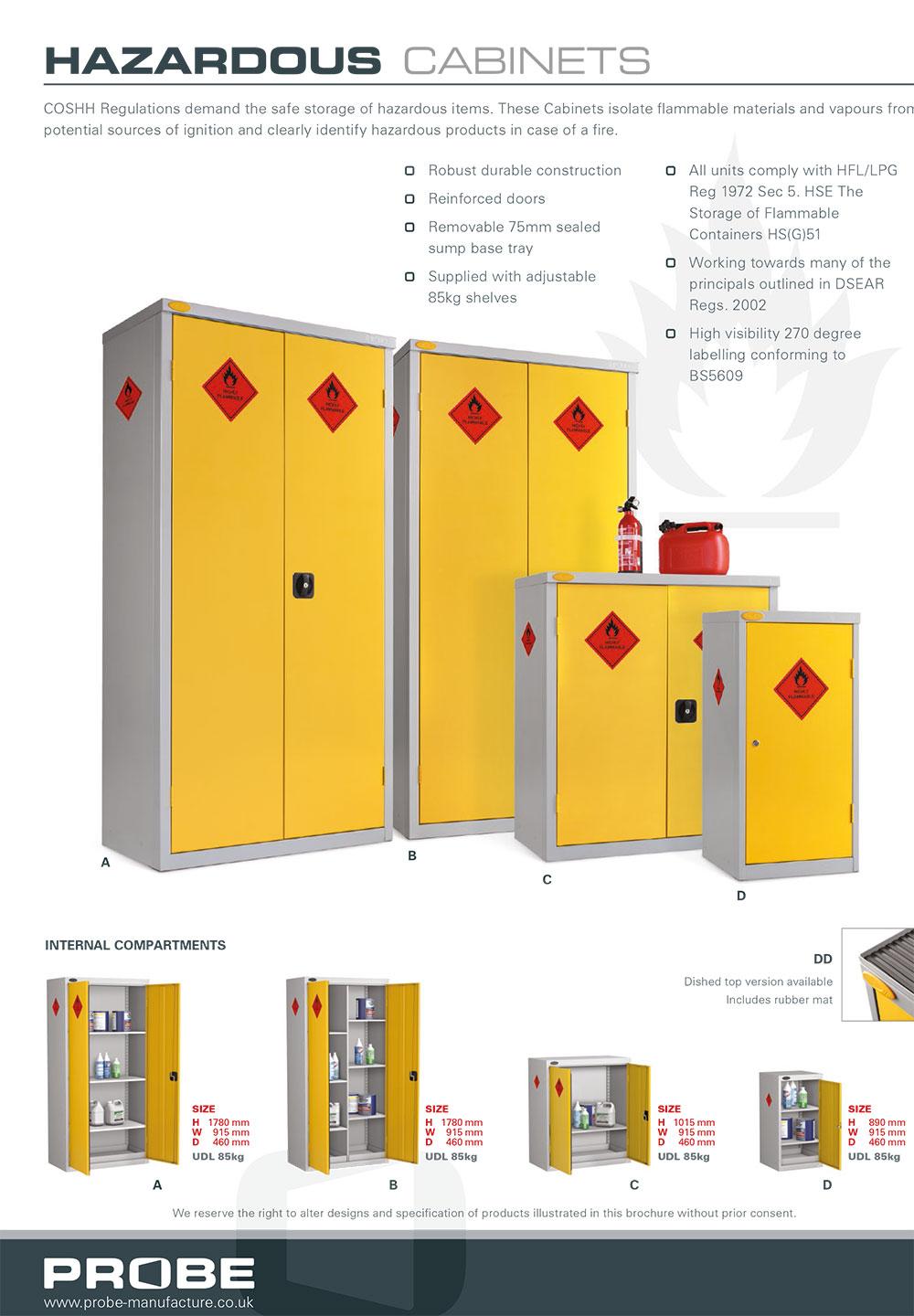 PROBE hazardous cabinets