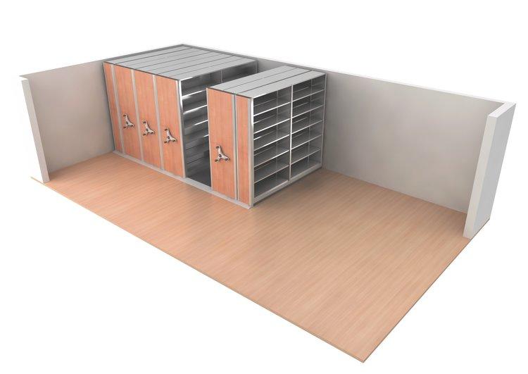 Mobile shelving half space