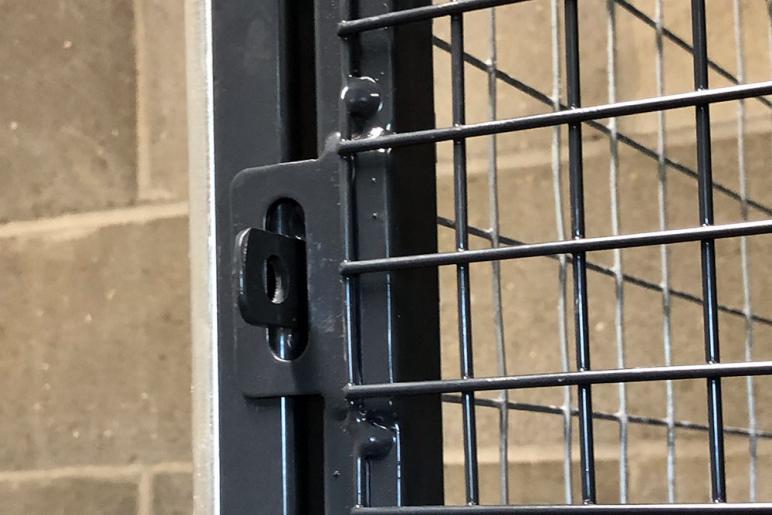 Lock for unirack shelving with mesh door