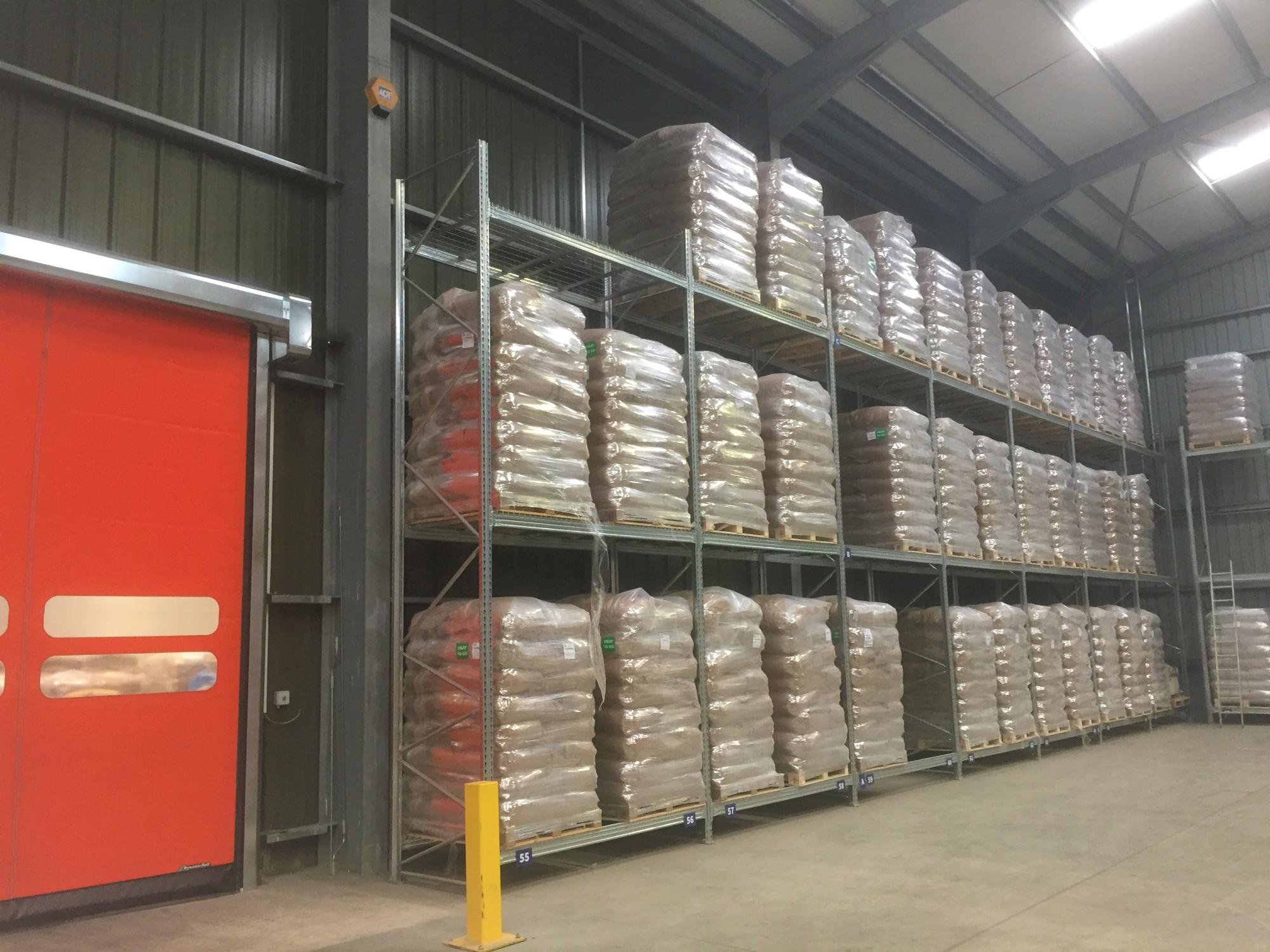 Warehouse pallet racking