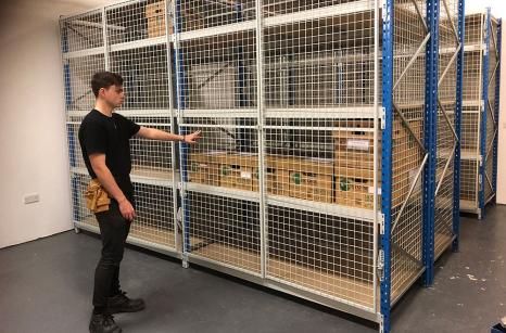 New caged mesh longspan shelving