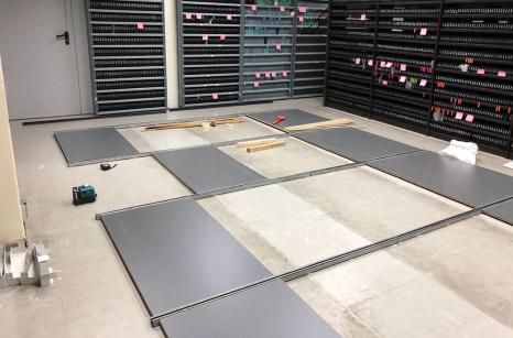 Floor preparation mobile storage