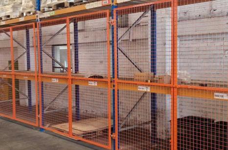 example of mesh doors on pallet racking
