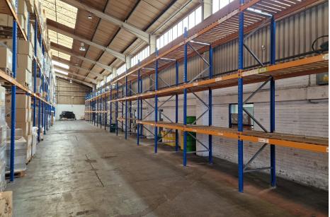 Pallet racking ready for mesh doors