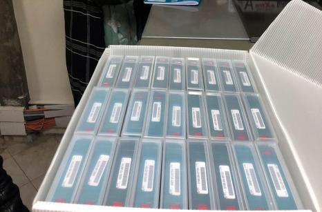 Typical data box containing DAT tapes