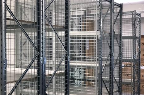 Epsivol shelving showing side mesh protection