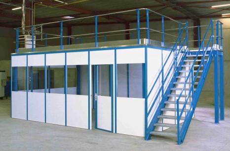 Mezzanine floor with offices below