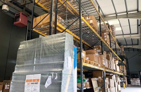 Completed racks with mesh decks and ant-collapse