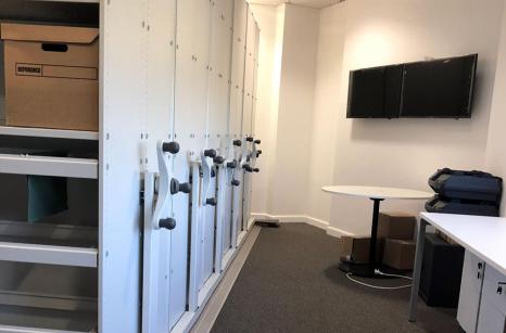 Office mobile shelving for filing